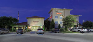 Residence Inn hotel exterior at night