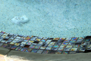 closeup of pool tile