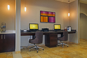 work station inside hotel