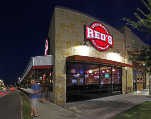 Reds Corner Grill exterior at night