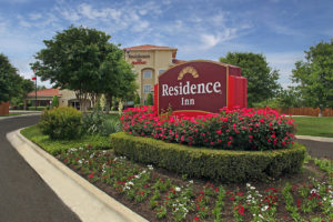 Residence Inn sign and landscaping